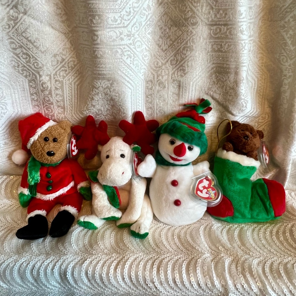 Ty Beanie Babies Christmas Plush Toy Set